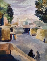 Israr Hussain, Bhati Nala, 18 x 24 Inch, Oil on Canvas, Cityscape Painting, AC-ISHN-008